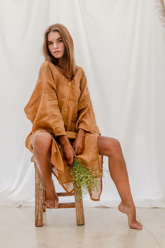 Ochre + Earth Ophelia Dress Golden Honey